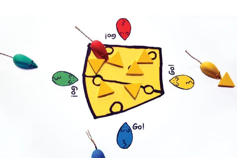 Magnetspieltisch Maus - Mäuse auf Käsesuche