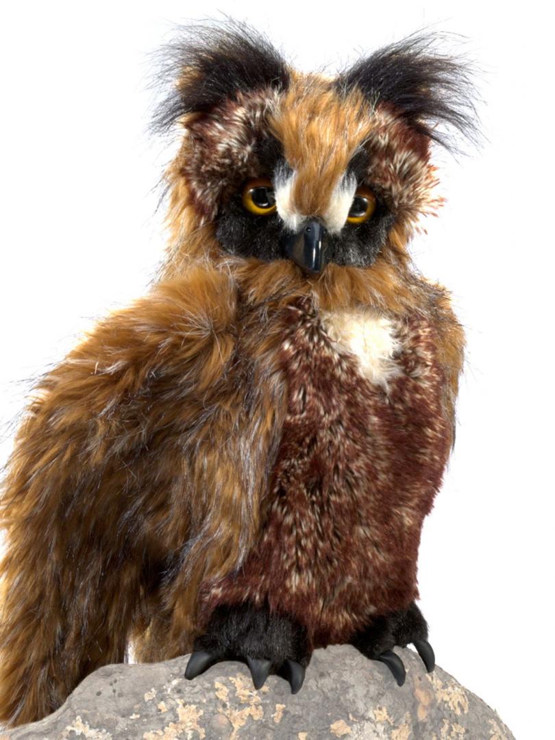 Eule Handpuppe Folkmanis - Die sehr realistisch aussehenden Tier-Handpuppen von Folkmanis zeichnen sich aus durch ihre hohe Qualität und besondere Liebe zum Detail. Eule Handpuppe Folkmanis