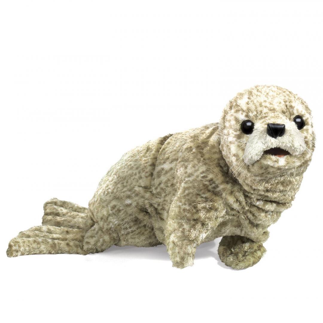 Seerobbe Handpuppe Folkmanis - Die sehr realistisch aussehenden Tier-Handpuppen von Folkmanis zeichnen sich aus durch ihre hohe Qualität und besondere Liebe zum Detail. Seerobbe Handpuppe Folkmanis