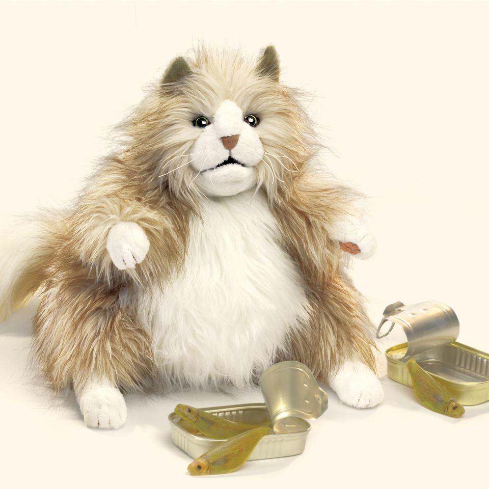 Folkmanis Handpuppe - pummelige Katze - Die naturgetreuen Tier-Handpuppen von Folkmanis zeichnen sich durch ihre hohe Qualität und Liebe zum Detail aus. Tier-Handpuppe von Folkmanis - pummelige Katze