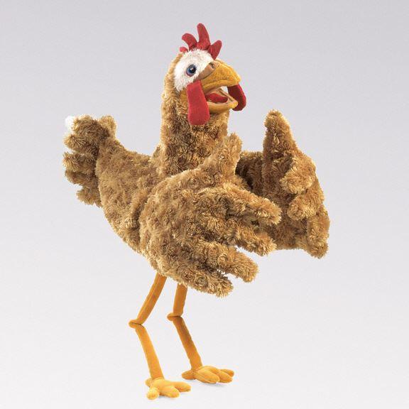 Folkmanis Handpuppe Huhn - Die sehr realistisch aussehenden Tier-Handpuppen von Folkmanis zeichnen sich aus durch ihre hohe Qualität und besondere Liebe zum Detail. Handpuppe - original Folkmanis - Huhn