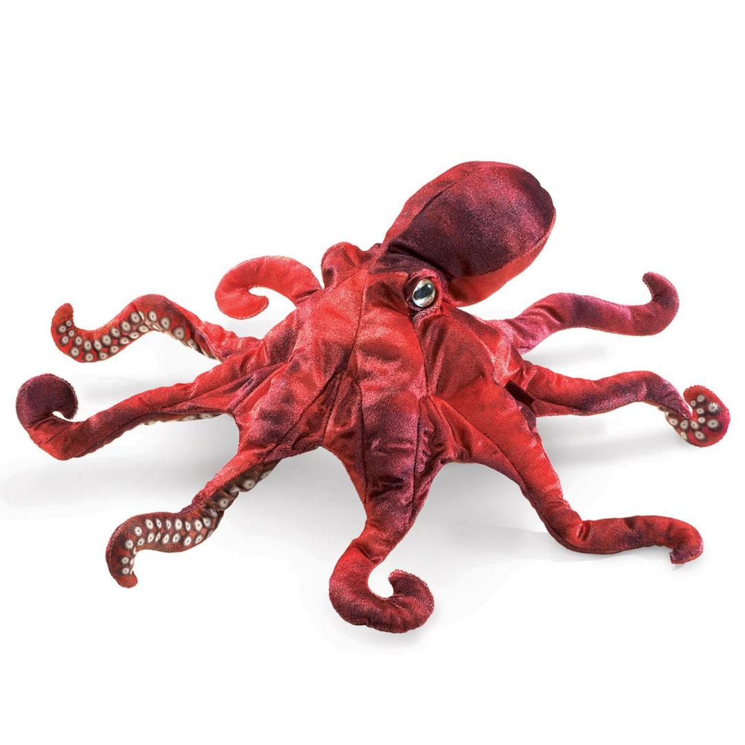 Oktopus Handpuppe Folkmanis - Die sehr realistisch aussehenden Tier-Handpuppen von Folkmanis zeichnen sich aus durch ihre hohe Qualität und besondere Liebe zum Detail. Oktopus Handpuppe Folkmanis