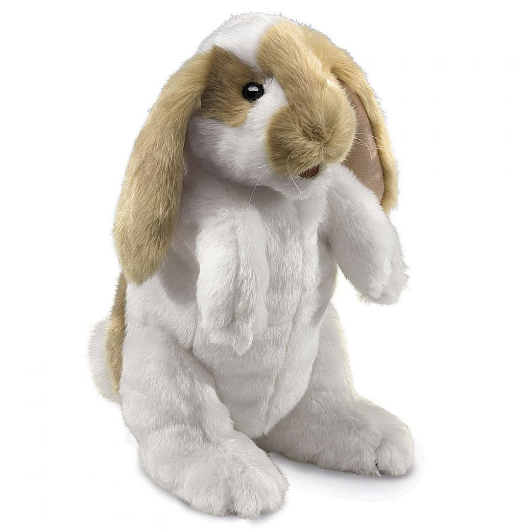Hängeohrhase stehend Handpuppe Folkmanis - Die sehr realistisch aussehenden Tier-Handpuppen von Folkmanis zeichnen sich aus durch ihre hohe Qualität und besondere Liebe zum Detail. Hängeohrhase stehend Handpuppe Folkmanis