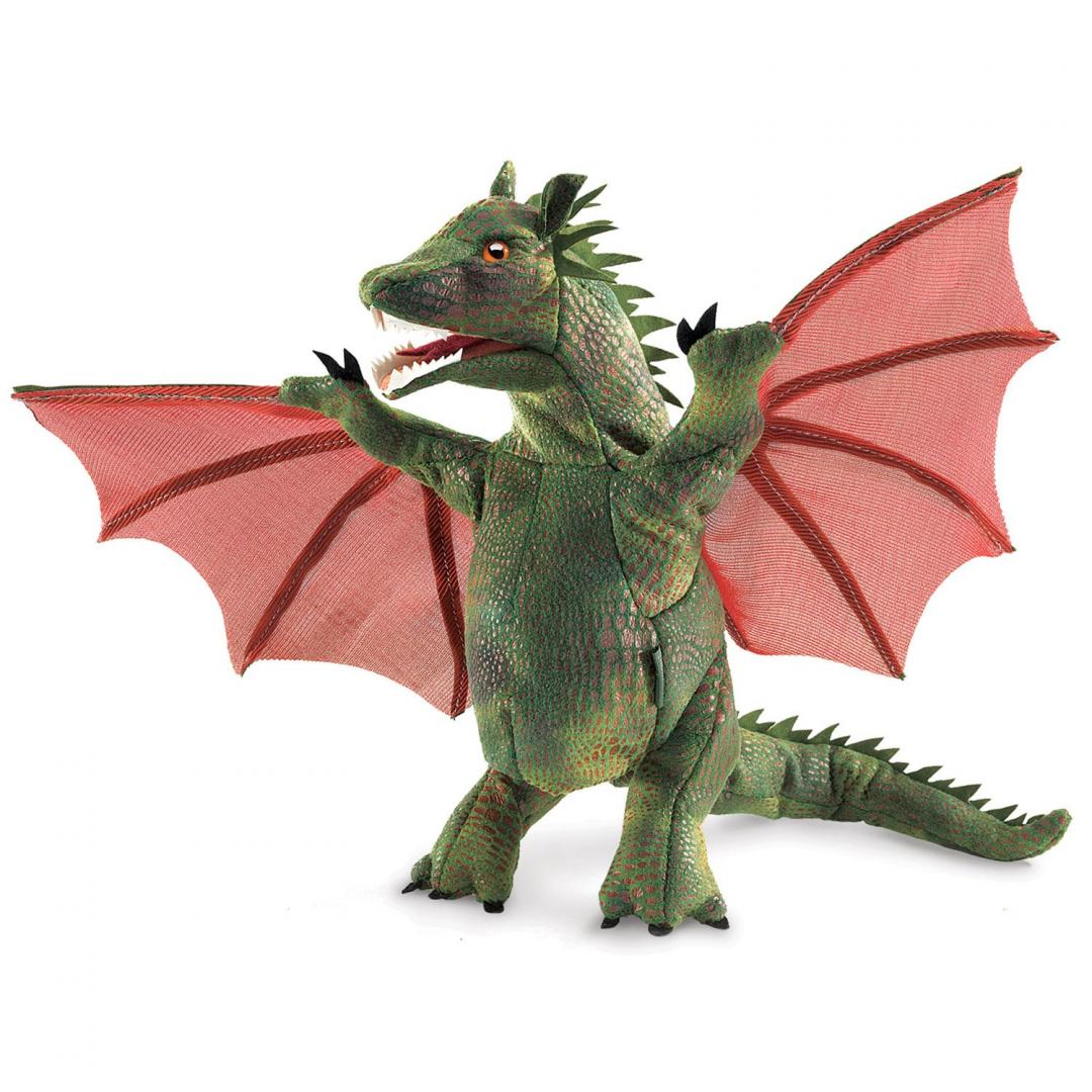 Drache mit Schwingen Handpuppe Folkmanis