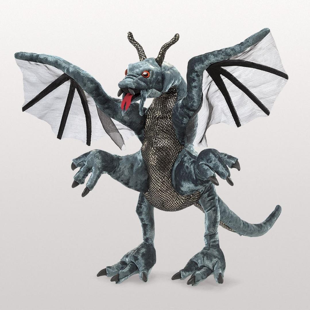 Folkmanis Handpuppe Drache Jabberwock - Die berühmten Handpuppen von Folkmanis zeichnen sich aus durch ihre hohe Qualität und besondere Liebe zum Detail. Handpuppe - original Folkmanis - Drache Jabberwock