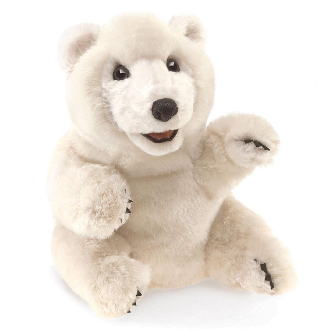Eisbär Folkmanis Handpuppe - Die sehr realistisch aussehenden Tier-Handpuppen von Folkmanis zeichnen sich aus durch ihre hohe Qualität und besondere Liebe zum Detail. Eisbär Folkmanis Handpuppe