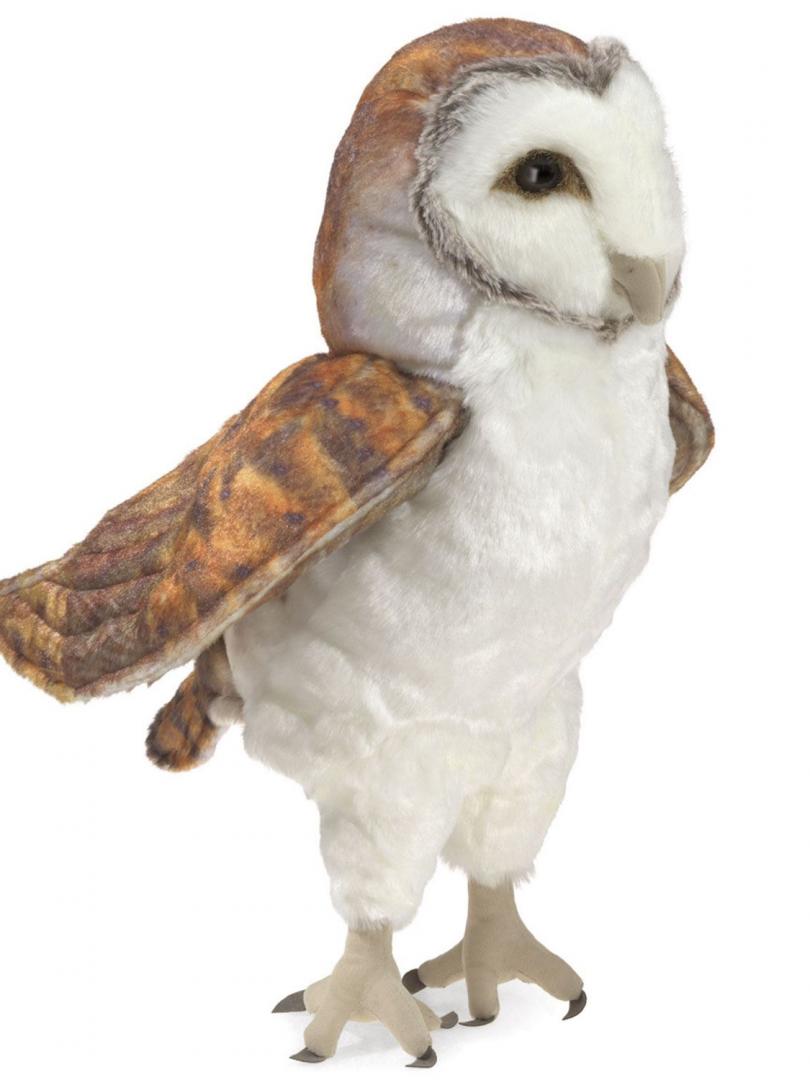 Schleiereule - Folkmanis Handpuppe - Die sehr realistisch aussehenden Tier-Handpuppen von Folkmanis zeichnen sich aus durch ihre hohe Qualität und besondere Liebe zum Detail. Schleiereule - Folkmanis Handpuppe