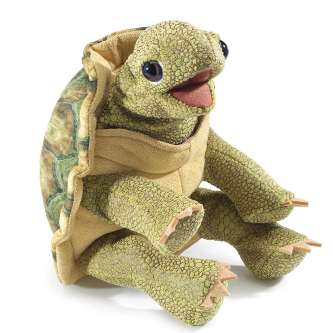 Schildkröte stehend Folkmanis Handpuppen - Die sehr realistisch aussehenden Tier-Handpuppen von Folkmanis zeichnen sich aus durch ihre hohe Qualität und besondere Liebe zum Detail. Schildkröte stehend Folkmanis Handpuppen