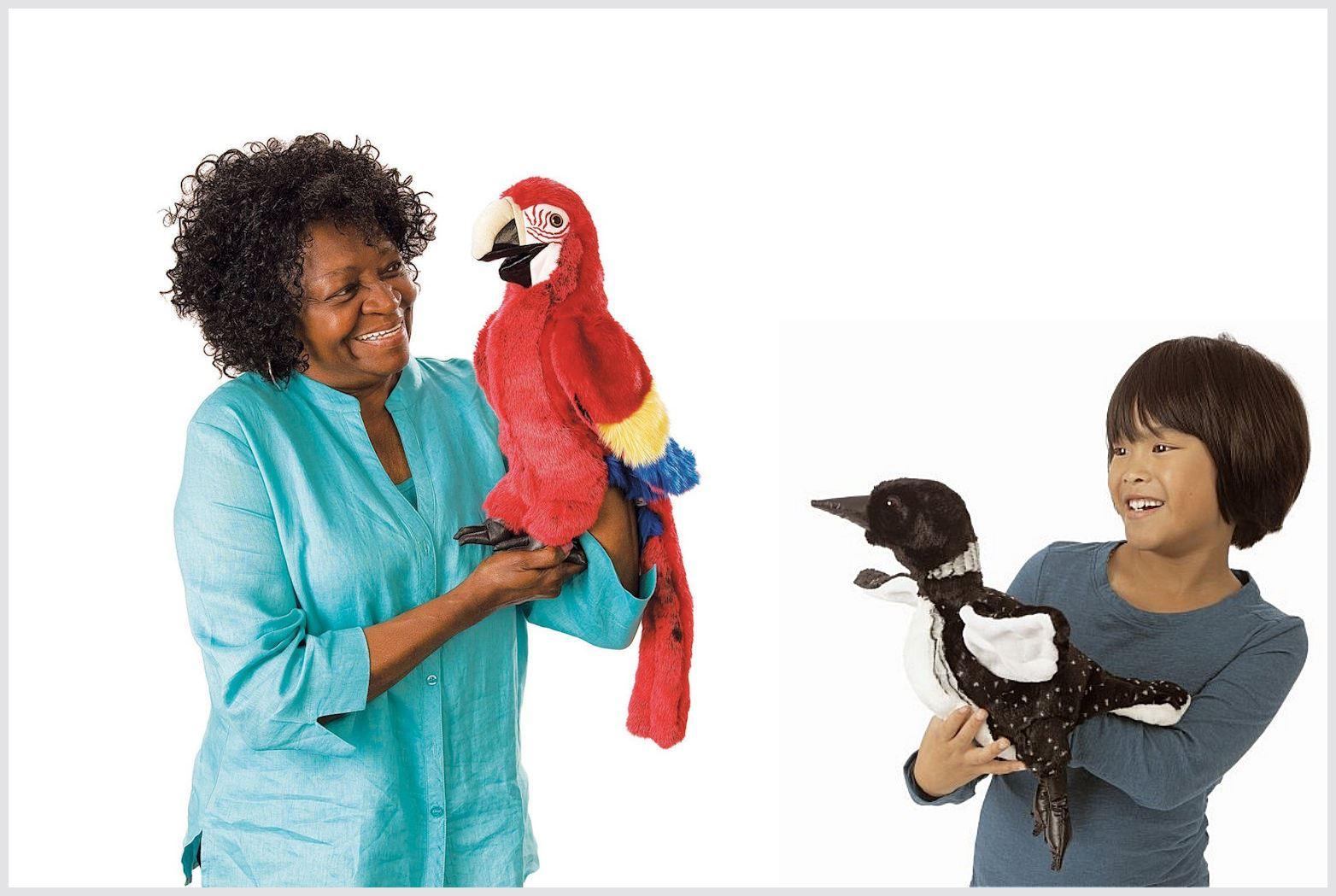 Folkmanis Handpuppen Vögel - Die pädagogisch wertvollen und sehr robusten Tier-Handpuppen original Folkmanis sind bei den Kindern sehr beliebt. Handpuppen - original Folkmanis - Vögel