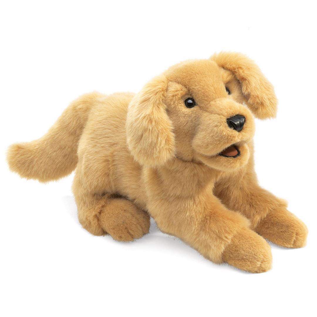 Golden Retriever Handpuppe Folkmanis - Die Hunde-Handpuppen von Folkmanis werden von den Kindern geliebt, da sie so echt aussehen und man hervorragend mit ihnen kuscheln und spielen kann. Golden Retriever Handpuppe Folkmanis