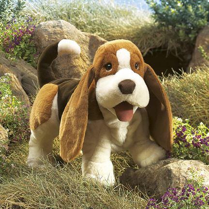Hundehandpuppe original Folkmanis - Basset