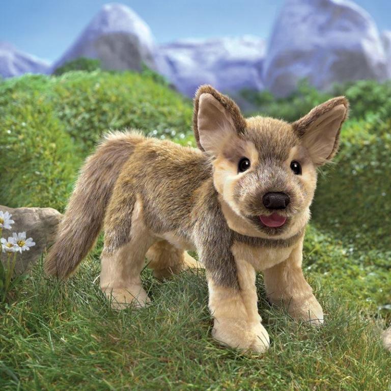 Hunde-Handpuppe von Folkmanis - Schäferhund Welpe