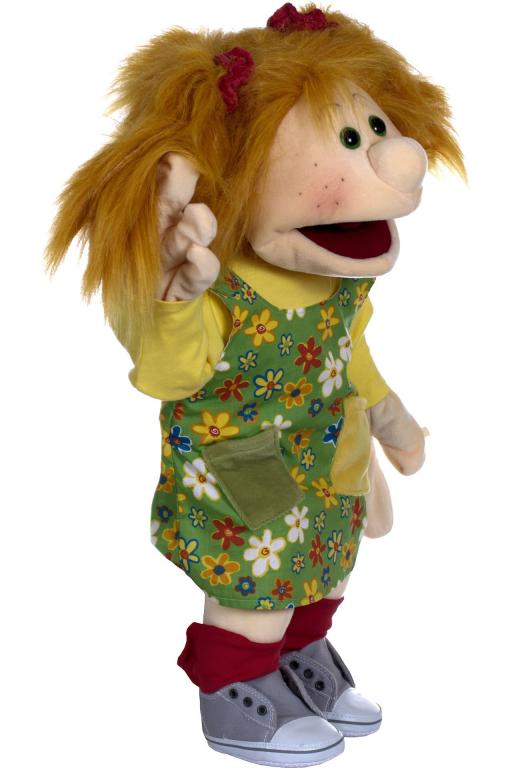 Living Puppets Handpuppe Marleen - seitlich - die menschliche Handpuppe mit Klappmaulprinzip