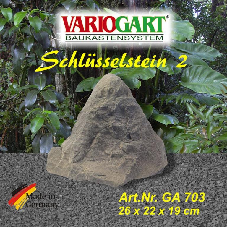 Schlüsselstein 2 - in Bruchstein-Optik 