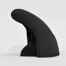 Henkel-Klettergriffe-Horn-einzeln-schwarz - ergonomisch geformte Griffe, die man gut greifen kann