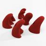 Henkel-Klettergriffe-Horn-Set-in rot - ergonomisch geformte Griffe, die man gut greifen kann