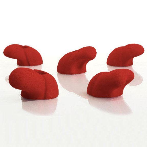 Henkel-Klettergriffe-Posetti in rot - ergonomisch geformte Griffe, die man gut greifen kann