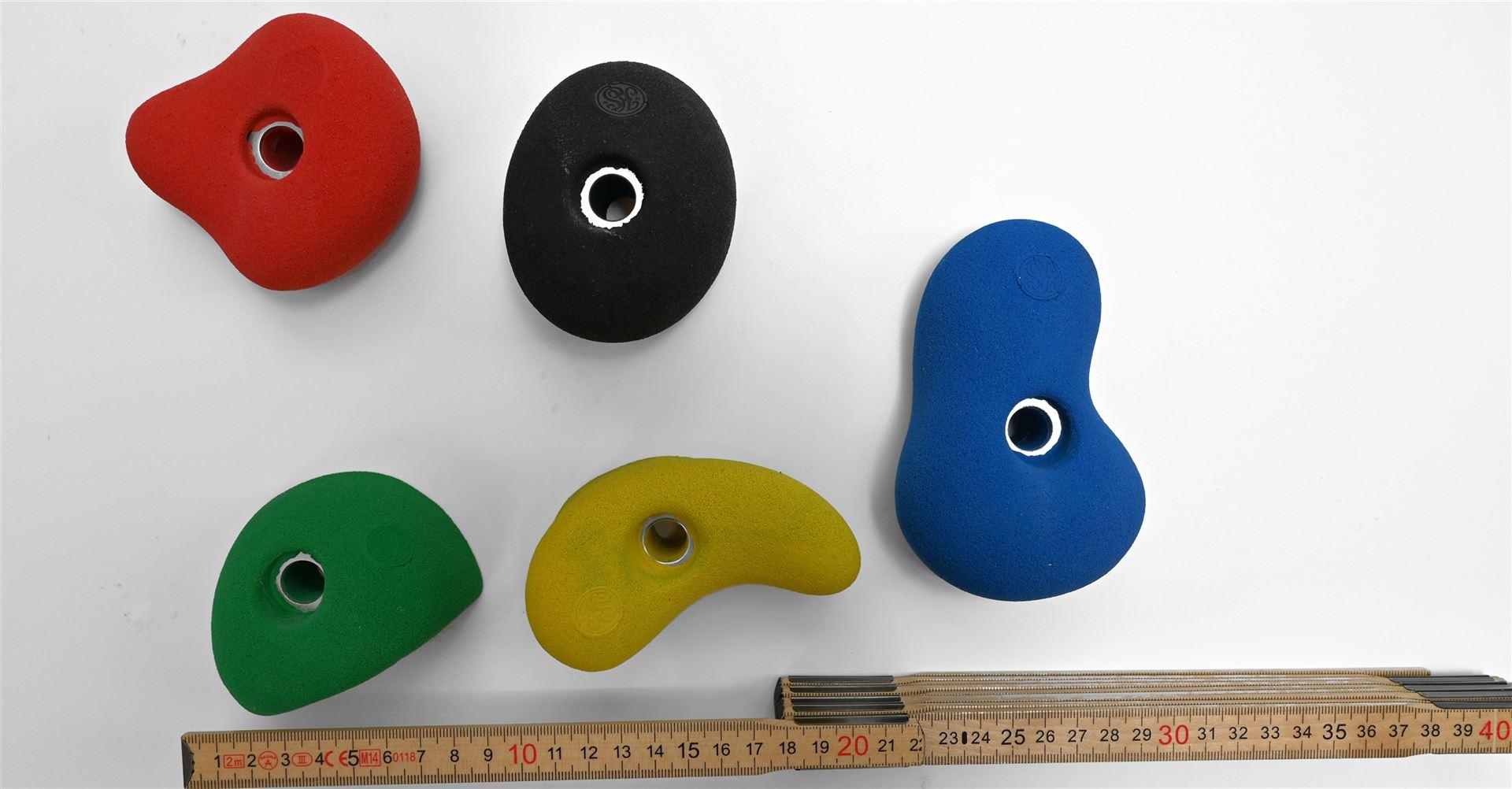 Klettergriffe-Spross - Hochwertige Kinderklettergriffe mit bunten Motiven - maßgeschneidert auf die besonderen ergonomischen Anforderungen von Kinderhänden. Klettergriffe-Spross - Kindergartenqualität - in Deutschland hergestellt