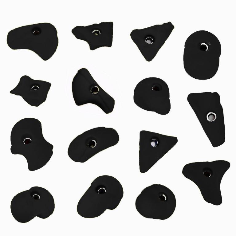 Allround-Base Klettergriffe - schwarz - die Klettergriffe sind für mittelschwere Kletterrouten vorgesehen