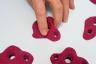 Klettergriffe-DELUXE Mini-Turtles-Vergleich - die kleinen Klettergriffe aus der Move-Collection haben eine abgerundete Form