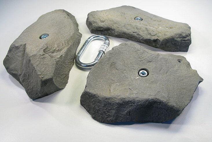 Klettergriffe-Set-Naturstein-Balm - die Klettergriffe in Steinoptik kommen der Natur sehr nahe. Kein Griff ist nach Maß sondern hat natürlich geformte Ecken und Kanten. Klettergriffe-Set-Naturstein-Balm - naturgetreue Klettergriffe in Steinoptik