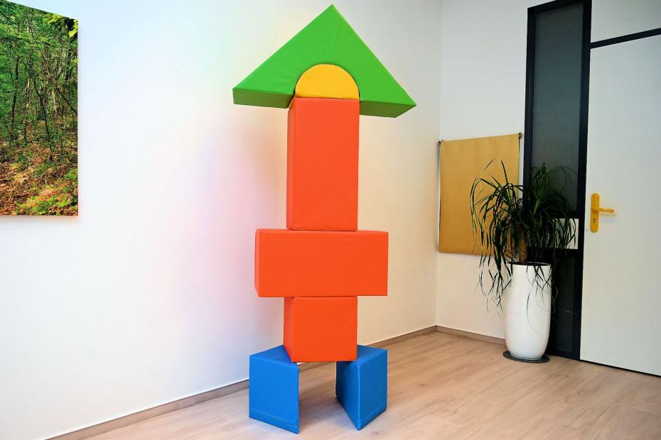 Softbausteine zum Bauen von Türmen