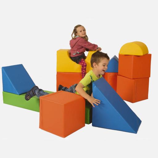 Bausteinsatz MAXI 12-teiliges Set - Motorik-Bausteine für Kinder ab 4 Jahren