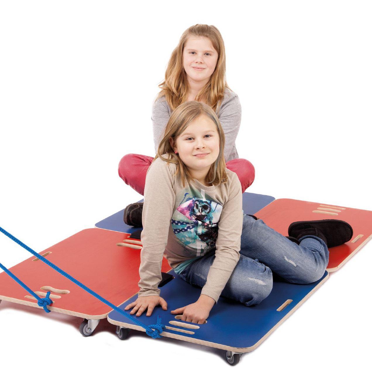 Rollbrett Maxi 4 Stück - die Maxi-Rollbretter werden aus sehr stabilem, 15 mm starkem, lasiertem Birken-Schichtholz gefertigt in abgerundeter Form.  Rollbrett Maxi 4 Stück - aus sehr stabilem, lasiertem Birken-Schichtholz