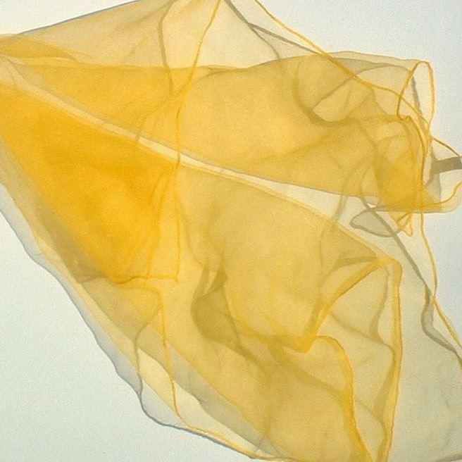 Jongliertuch gelb - einzeln - hochwertiges leichtes Chiffontuch