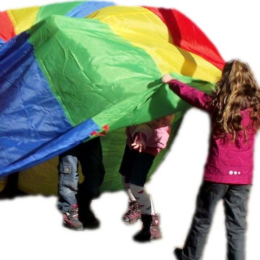 Schwungtuch 5 m - aus buntem, leichtem, feuerhemmendem Polyester