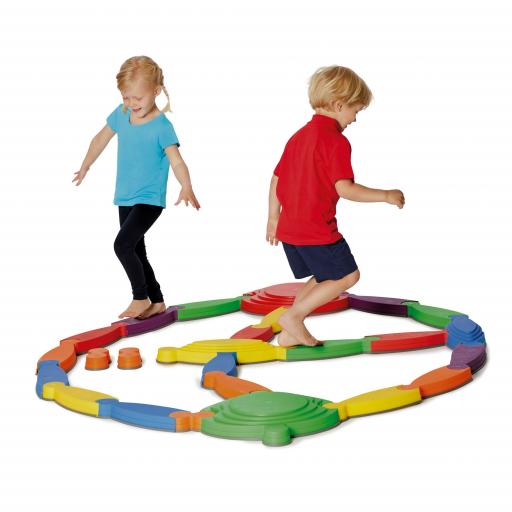 Flusslandschaft - Balancierelemente - fördert den Gleichgewichtssinn der Kinder