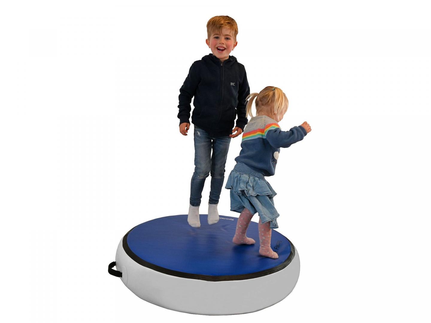 AirSpot-turnmatte.com - Luftgefülltes rundes AirTrack Trampolinkissen. Vielseitig einsetzbare Trainingshilfe im Turnverein oder beim Sportunterricht. AirSpot-turnmatte.com - original Airtrack Factory