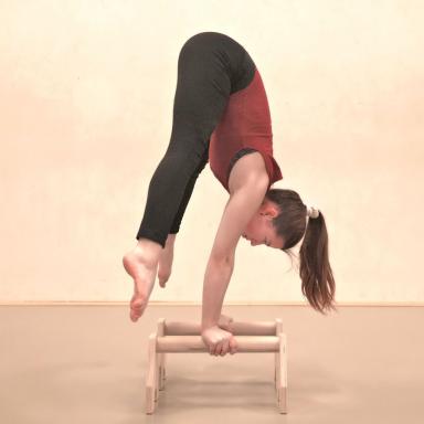 Parallettes Handstandübung - Schritt 1 - mit Handstandklötze PROFI