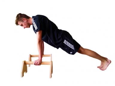 Parallettes Anfänger-Übung 4 - mit Handstandklötze/Liegestützgriffe