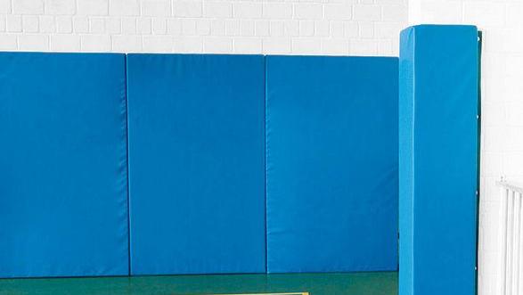 Prallschutzmatten Wand in blau - für mehr Sicherheit beim Sport