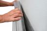 Prallschutzmatten-Wandbefestigung-grau - Prallschutzmatten für Wände sowohl für den Innen- als auch für den Außenbereich