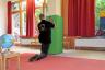 Säulenschutz - Montage - grün - Schutzpolster für rechteckige Säulen
