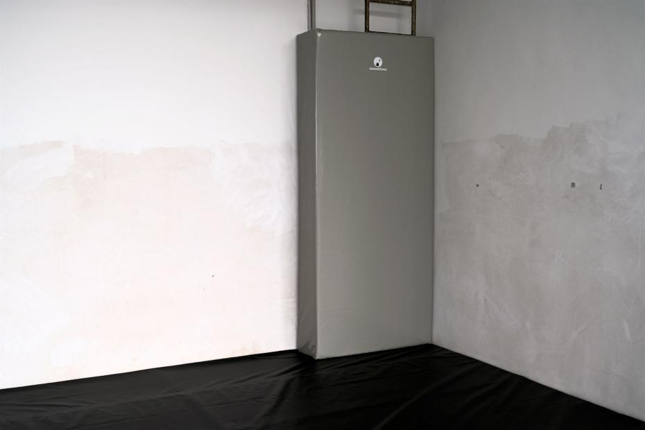 Prallschutzpolster vor Leiter