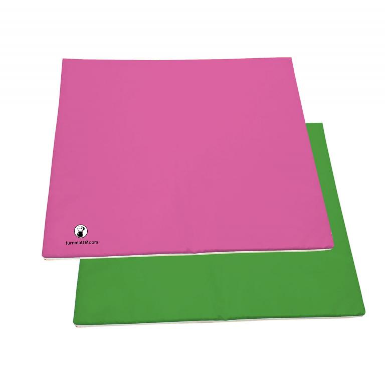 Spielmatte-GRUEN-PINK - Wendeturnmatte - beidseitig nutzbar zum Spielen und Krabbeln
