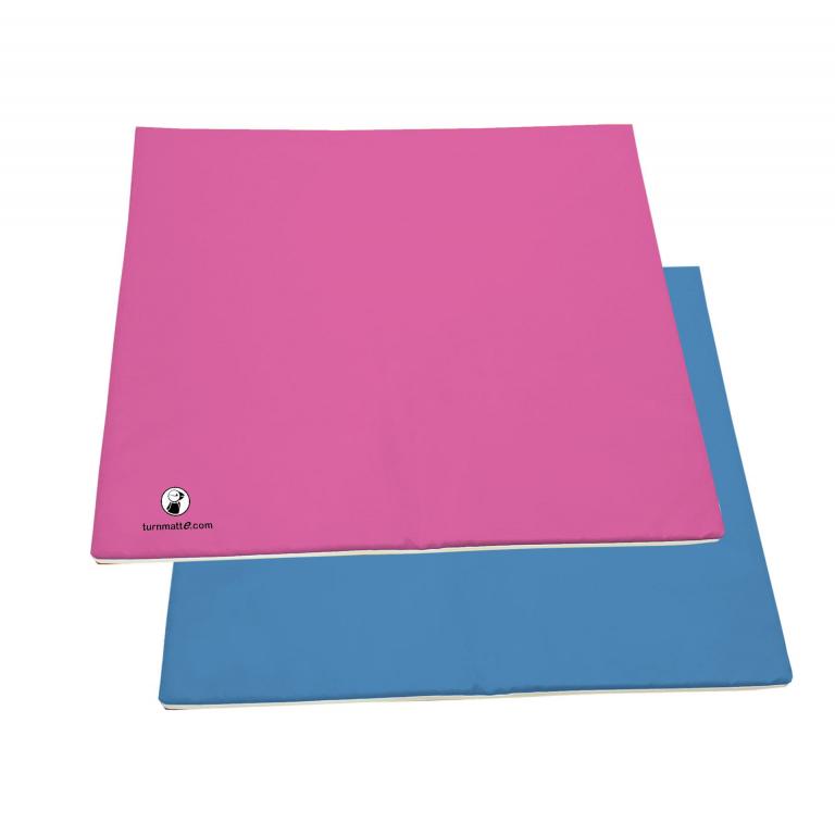Spielmatte-HELLBLAU-PINK - Wendeturnmatte - beidseitig nutzbar zum Spielen und Krabbeln