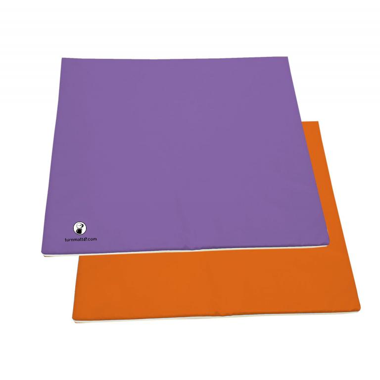 Spielmatte-ORANGE-LILA - Wendeturnmatte - beidseitig nutzbar zum Spielen und Krabbeln