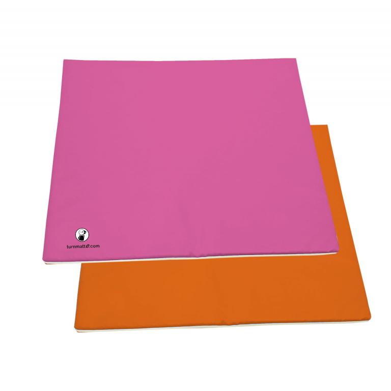 Spielmatte-ORANGE-PINK - Wendeturnmatte - beidseitig nutzbar zum Spielen und Krabbeln