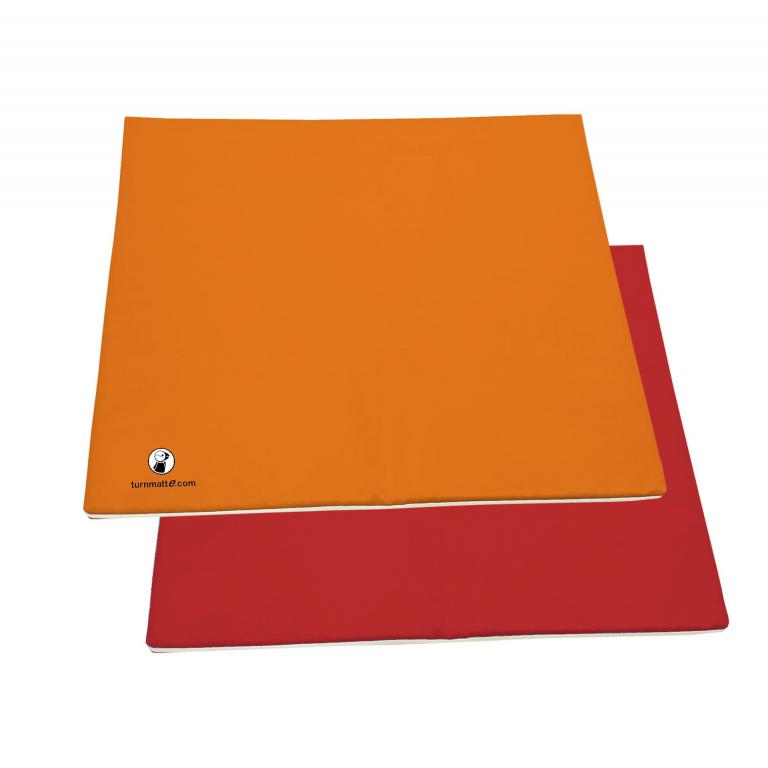 Spielmatte-ROT-ORANGE - Wendeturnmatte - beidseitig nutzbar zum Spielen und Krabbeln