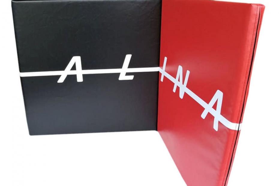 Faltmatte mit Schriftzug