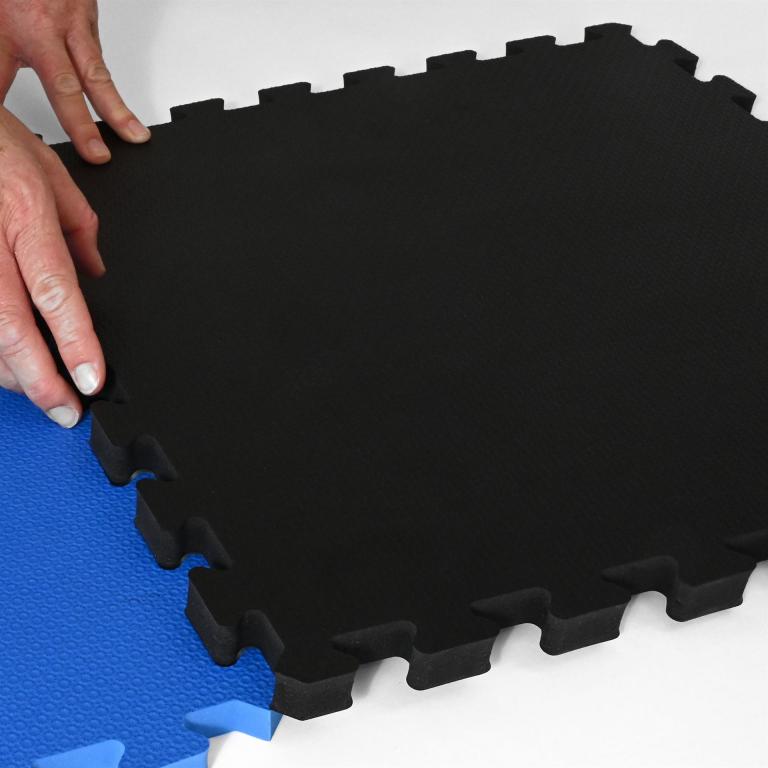 Puzzlematte - Steckmatte - klein - schwarz - mit Rundumverzahnung