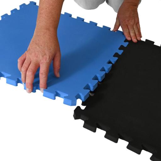 Puzzlematte - Steckmatte - klein - blau - mit Rundumverzahnung