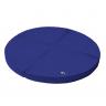 Weichbodenmatte rund 4-tlg. - dunkelblau - die Viertelkreise werden mit einem Klettstreifen miteinander verbunden