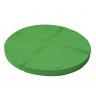 Weichbodenmatte rund 4-tlg. - grün - die Viertelkreise werden mit einem Klettstreifen miteinander verbunden