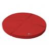 Weichbodenmatte rund 4-tlg. - rot - die Viertelkreise werden mit einem Klettstreifen miteinander verbunden