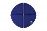 Weichbodenmatte rund - dunkelblau - aufgeteilt in 4 Viertelkreise